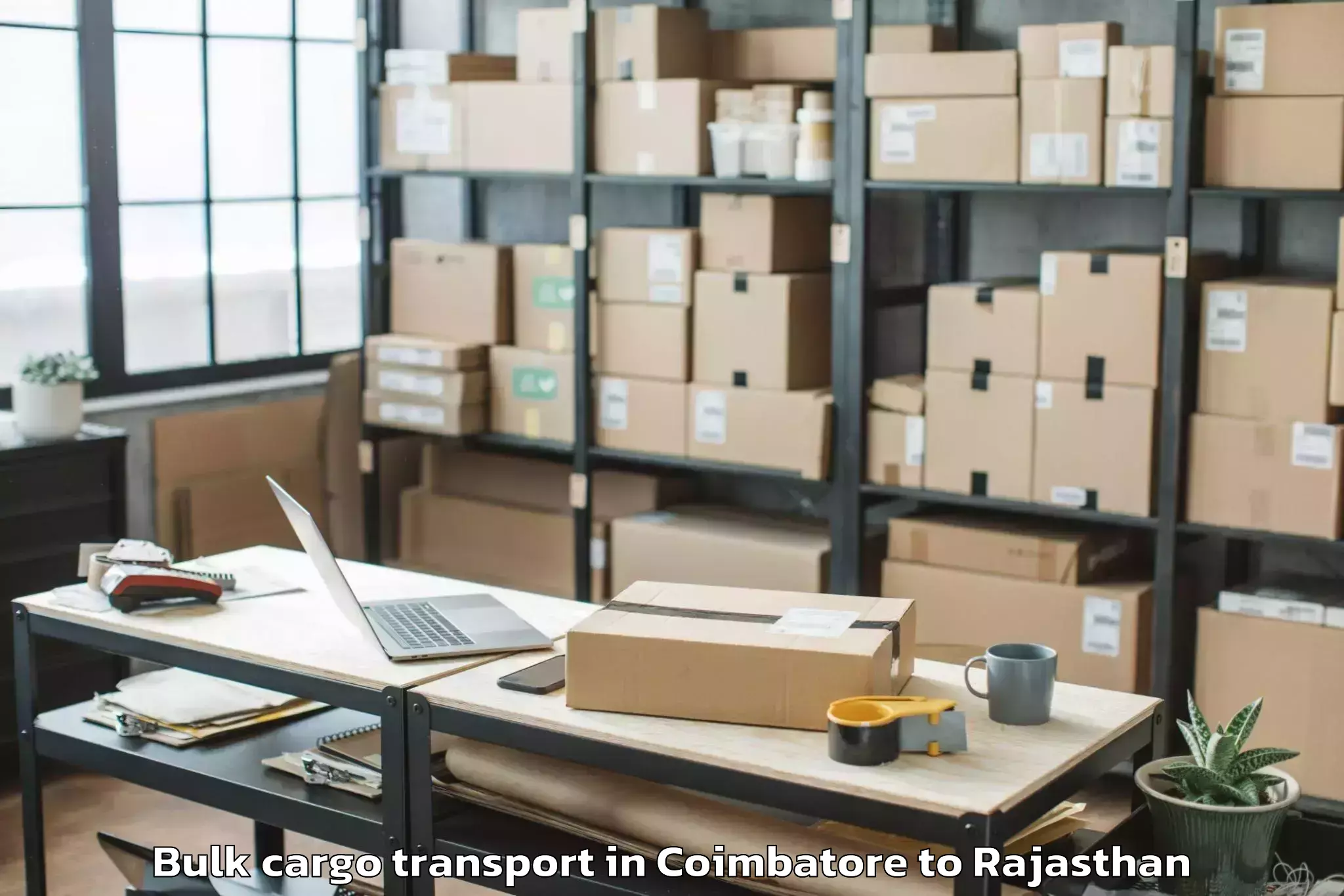 Hassle-Free Coimbatore to Pindwara Bulk Cargo Transport